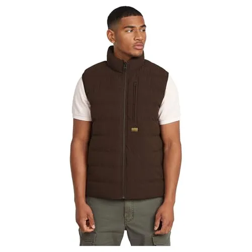 G-STAR Foundation Liner Weste - Moderne Weste mit Stehkragen und Reißverschluss. Praktische Taschen und Hängeschlaufe bieten Funktionalität und Stil für den Alltag.