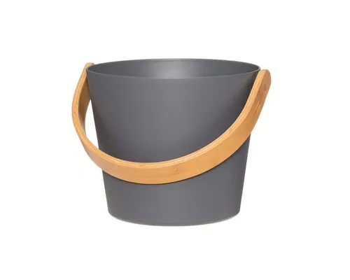 Rento Saunaeimer aus Aluminium mit Bambusgriff - 5 Liter - Der Rento Saunaeimer aus Aluminium in Grau ist ideal für den Einsatz in der Sauna. Mit seinem eleganten Bambusgriff kombiniert er Funktionalität mit ansprechendem Design.