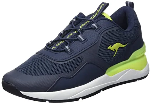 KangaROOS Jungen Kd-road Sneaker, Dk Navy Lime, 28 EU - Sneaker für Jungen, super bequem mit optimaler Unterstützung für aktive Kinder.