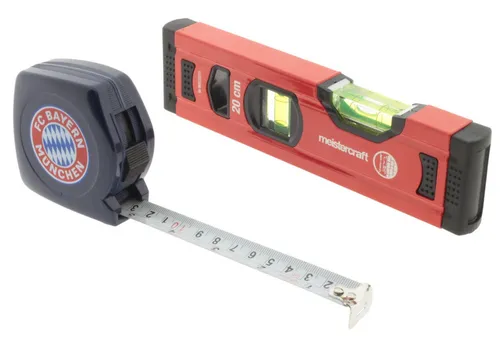 Wasserwaage FC Bayern München + MEISTER Craft Messwerkzeugset Wasserwaage und