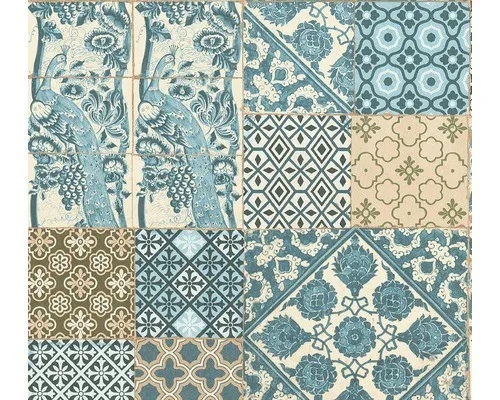 Vliestapete 36923-3 Metropolitan Stories Fliese grün-beige