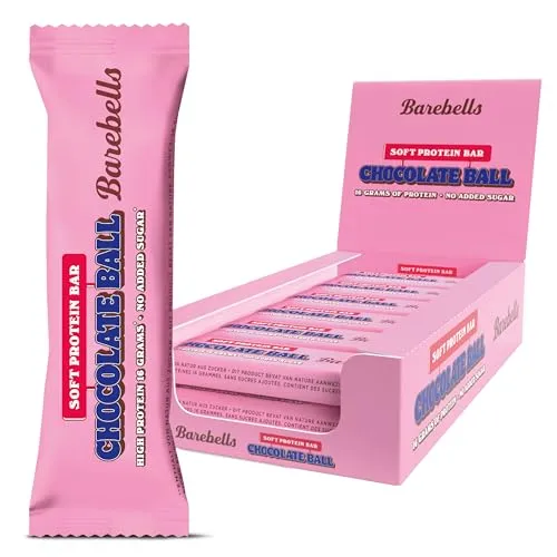 Barebells Protein Riegel – 16g High Protein Bar, Zuckerarm, Eiweißriegel, Chocolate Ball - Proteinriegel mit 16g Eiweiß und unter 2g Zucker pro Riegel, ideal für Fitnessliebhaber, die Genuss ohne Reue suchen.