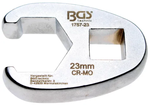BGS 1757-23 23 mm Hahnenfuss-Schlüssel, 12,5 (1/2)