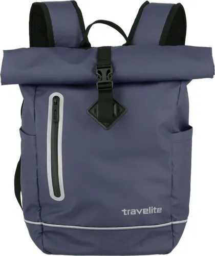 travelite Rucksack Basics Roll-Up Backpack Plane 19L Marine blau