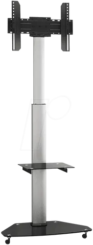 MYW HP1DL - LCD/Plasma Standfuß, drehbar, silber/ schwarz