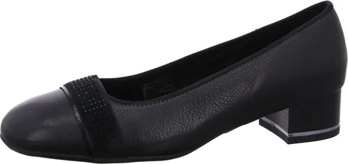 Ara Damen Pumps Graz in Schwarz, Größe 6.5 - Elegante Pumps aus weichem Leder, ideal für jeden Anlass. Der 3,5 cm Blockabsatz sorgt für Trittsicherheit und höchsten Tragekomfort, perfekt für Damen mit stärkeren Füßen.