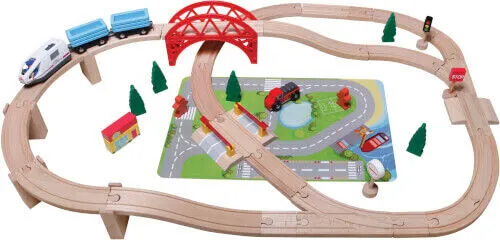 Beeboo Eisenbahn-Spielset 50-teilig