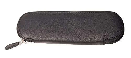 Anders Stifteetui Leder German Design Federmappe Lederetui (Schwarz1, S)