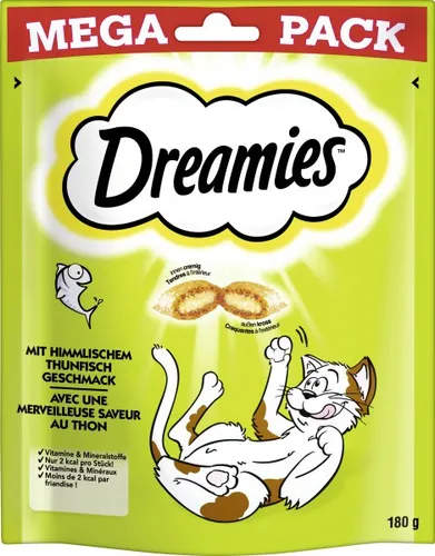 DREAMIES Katzensnack mit Thunfischgeschmack 180 g Mega Pack  Katzenfutter