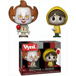 Funko Vynl Figur: It - Pennywise & Georgie - Actionfiguren-Set mit 2 detailreichen Vynl-Figuren von Pennywise und Georgie, ca. 10 cm groß, ideal für Sammler und Fans des Films IT, geliefert in einer attraktiven Fensterbox.
