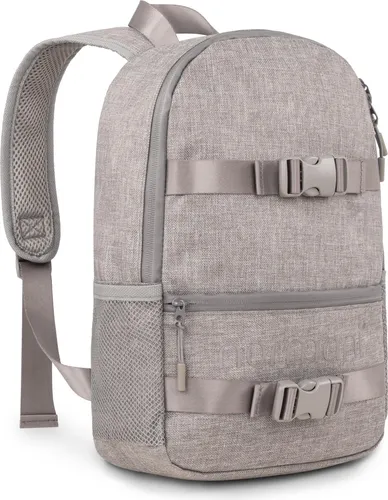 normani Kleiner Rucksack - Beige - Kompakter Rucksack (33 x 22 x 10 cm) mit 5 Litern Volumen. Ideal für den Alltag, wasserabweisend und mit wasserdichten Reißverschlüssen. Praktische Kompressionsriemen für Jacken oder zur Befestigung von Rucksäcken.