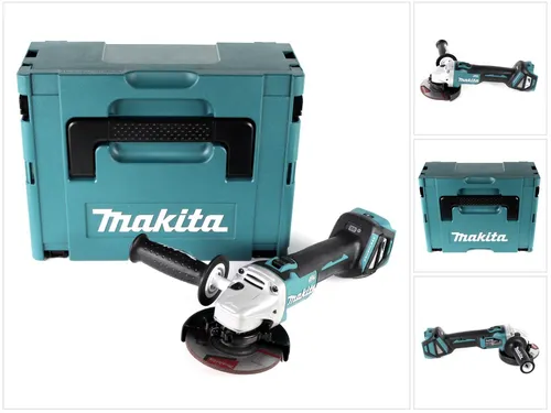 Makita DGA 511 ZJ Akku Winkelschleifer 18 V mit Makpac - Schleifmaschinen: Leistungsstarker 18 V Akku-Winkelschleifer mit 125 mm Scheibendurchmesser, ideal für kabelloses Arbeiten und vielseitige Anwendungen.