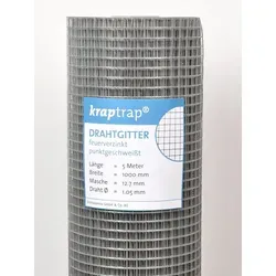Kraptrap® Voliere Volierendraht 500 cm x 100 cm - Starker Drahtzaun aus 1,05 mm Stahl, ideal für den Bau von Volieren und Gartenzäunen, bietet optimalen Schutz für Ihre Tiere.