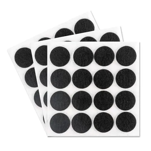 Ideen mit Herz | Filzgleiter rund | 4 mm stark | Ø 2,5 cm | selbstklebend | schwarz | Bodenschutz für Möbel, Tische, Stühle | Möbelgleiter aus Filz