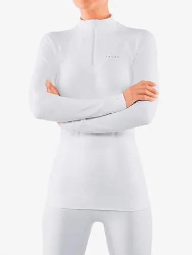 FALKE Damen Baselayer-Shirt Maximum Warm High Zip Neck W L/s - Funktionsunterwäsche für Damen, sorgt für Wärme und Trockenheit im Winter; schnelltrocknend, atmungsaktiv und geruchshemmend für optimale sportliche Leistungen.