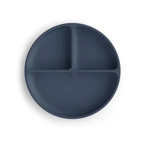 Baby Steps Silikon Teller für Babys & Kleinkinder mit starkem Saugnapf | BPA-frei, LFGB-zertifiziert | Geteilt | Mikrowellen- & Spülmaschinengeeignet | Ø 20 cm