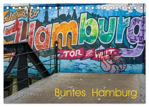 Armin Redöhl | Buntes Hamburg Tischkalender 2026 - Buntes Streetart in Hamburg im handlichen DIN A5 Format. Ideal für kreative Planung und als dekorativer Hingucker für jeden Arbeitsplatz.