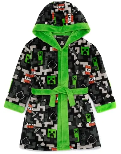 Minecraft Dressing Kleid Kinder Mädchen Jungen Creeper TNT Game PJS Bademantel 13-14 Jahre