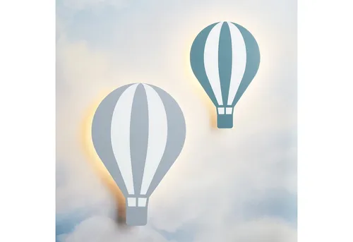 Lights4fun LED Wandleuchte 2er Set Heißluftballon für Kinderzimmer