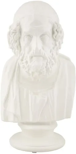 Weiße Kunststoffskulptur 12.9x25x12.5 cm