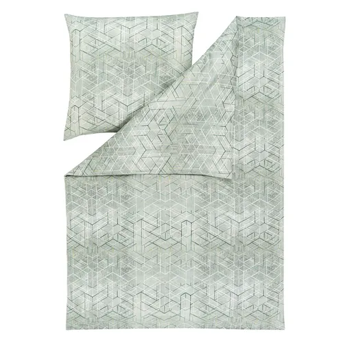 ESTELLA Bettwäsche JOAQUIN Satin 135x200 cm - Grüner Bettbezug - Hochwertige Satin-Bettwäsche in elegantem Grün, ideal für erholsamen Schlaf und stilvolle Schlafzimmergestaltung.