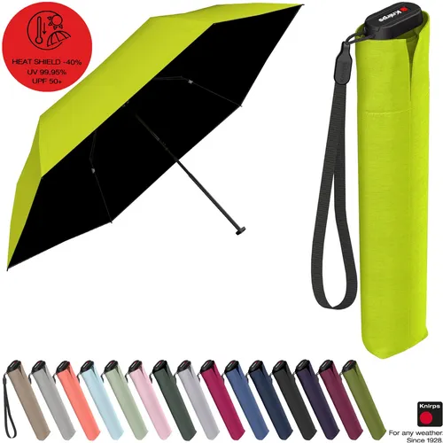 Knirps Regenschirm Damen Ultra-light Slim US.050 mit UV-Schutz - Kompakter Taschenschirm für Damen, nur 130 g leicht und mit UV- und Hitzeschutz ausgestattet, ideal für Reisen und wechselhaftes Wetter.
