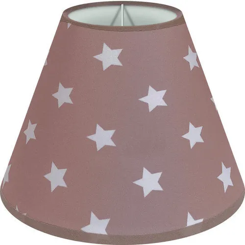 Lampenschirm Tischleuchte Stehlampe Hängeleuchte Braun Stern Stoff E27 S