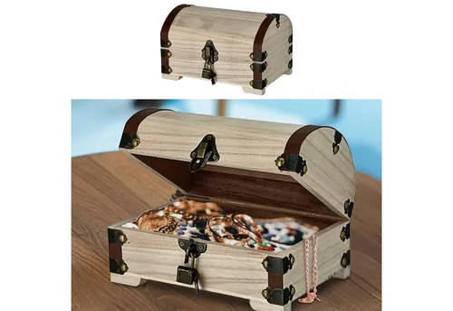 CEPEWA Truhe Holztruhe Truhe Aufbewahrung Schatztruhe Holz