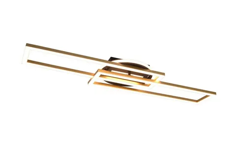 Licht-Erlebnisse Deckenleuchte BIADOLA, LED fest integriert, Metall LED mit Dimmer in Messing länglich warmweiß 2700-6000 K Modern