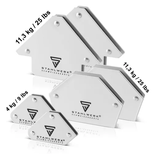 STAHLWERK Magnet-Schweißwinkel-Set, 5345, 6-teilig von STAHLWERK