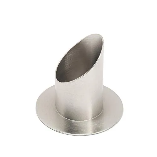 NKlaus Kerzenhalter 9cm - Vernickelter Messingleuchter für besondere Anlässe - Kerzenständer aus vernickeltem Messing, 9cm hoch, ideal für Stumpenkerzen bis Ø 5cm. Perfekte Dekoration für Kommunion, Taufe oder Hochzeit.