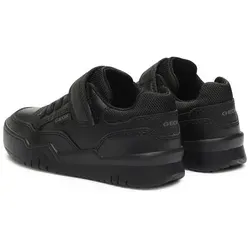Geox J Perth Boy E Sneaker, Black, 28 EU - Sneaker mit atmungsaktivem Obermaterial und Gummisohle für optimalen Komfort, ideal für aktive Jungen.