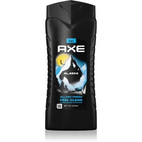 Axe Alaska Shower Gel 3in1 400 ml - Duschgel für Männer, 3in1 Formel für Körper, Haar und Gesicht, sorgt für erfrischende Reinigung und samtweiche Haut.