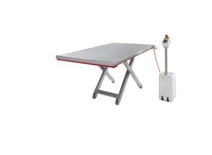 Flexlift Flachform-Hubtisch, Baureihe G, Tragfähigkeit 500 kg, Hubbereich 80 - 750 mm, LxB 1450 x 900 mm, 230 V Wechselstrom