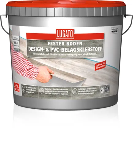 Lugato Design- & PVC-Belagsklebstoff 3 kg - Klebeprodukte für starke Haftung, ideal für Design- und PVC-Beläge – einfach anzuwenden und sorgt für langlebige Ergebnisse.