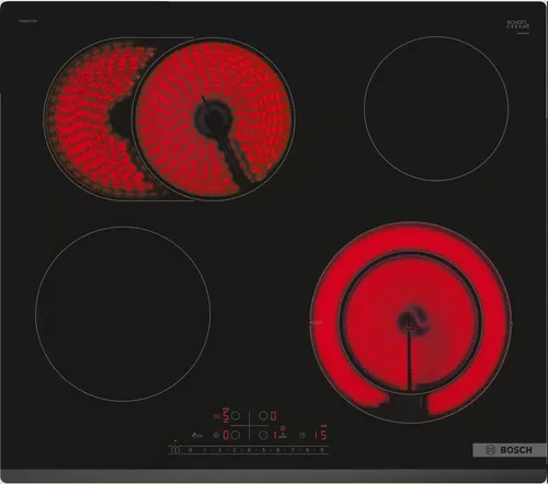 Bosch PKN631FP2E Induktionskochfeld - Schwarz - Kochfelder mit 4 Hochleistungszonen, PowerBoost-Funktion für schnelles Kochen und intuitive Touch-Control für maximale Benutzerfreundlichkeit.