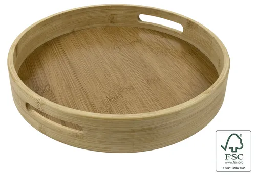 HiT Bambus Tablett 30x5cm | 100% Bambus - Elegantes Serviertablett aus 100% Bambus, ideal für den täglichen Einsatz. Robust und umweltfreundlich, perfekt für jeden Anlass.