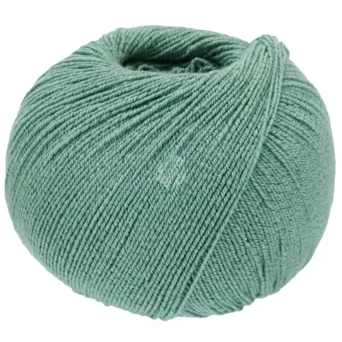 LANA GROSSA Meilenweit Cotton Bamboo | 4-fädiger Bambus Klassiker, waschmaschinenfest | Handstrickgarn aus 40% Baumwolle, 25% Schurwolle, Viskose | 100g Wolle zum Stricken & Häkeln | 420m Garn FB38