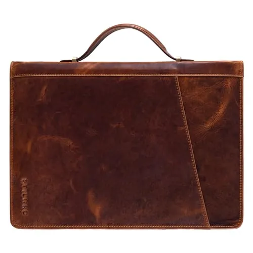 STILORD 'Kelton' Businessmappe Leder in braun von STILORD
