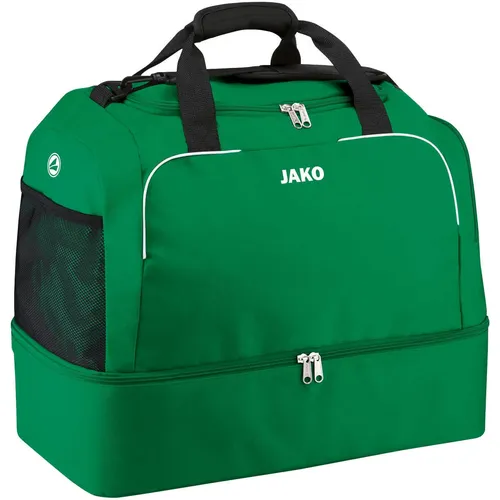 JAKO Unisex Sporttasche Classico, Sportgrün, 60 cm - Klassische Sporttasche mit großem Hauptfach und verstellbaren Schultertragegurten, ideal für Sport und Freizeit. Hervorragende Beflockungs- und Bedruckungsmöglichkeiten für individuelle Designs.
