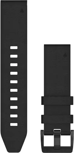 GARMIN Quickfit 22 mm Ersatzarmband, Schwarz - Garmin Ersatzarmband aus hochwertigem Leder, schnell und einfach wechselbar für individuellen Stil und Komfort.