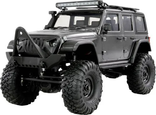 Amewi RC Crawler Mini-D90 AMXRock 4WD 1:16 RTR grau - Sonstige RC-Fahrzeuge – Robuster Mini-Crawler mit 4WD-Allradantrieb, LED-Beleuchtung und spritzwassergeschütztem Gehäuse für unvergessliche Offroad-Abenteuer.