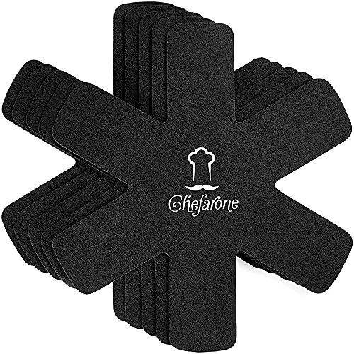 Chefarone Pfannenschoner Filz in schwarz von Chefarone
