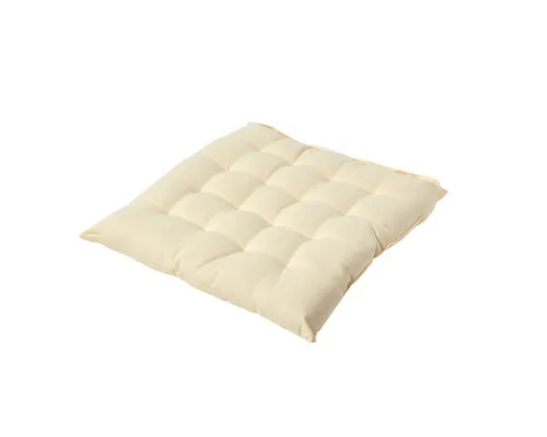 Homescapes Stuhlkissen Stuhlkissen creme einzeln