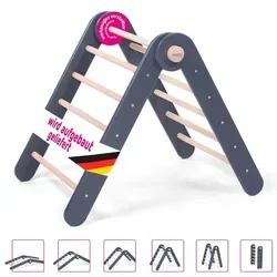 babybay Kletterdreieck Littlefoot Holz Schiefergrau