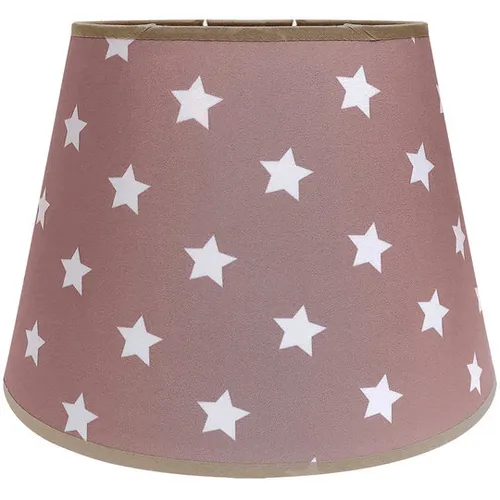 Lampenschirm Tischleuchte Stehlampe Hängeleuchte Braun Stern Stoff E27 L