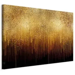 artgeist Leinwandbild, Schwarz-Gold, 90x60 cm, rechteckig - Elegantes Leinwandbild in Schwarz und Gold, aus Kiefernholz und Textil, ideal für stilvolle Wandgestaltung. Mit hochwertigem Keilrahmen für einfachen Aufhängeprozess.