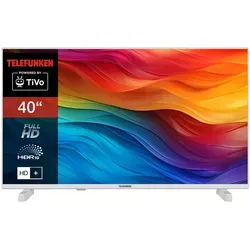 Telefunken 40 Zoll Smart TV - Full HD, HDR, Triple-Tuner - Fernseher mit atemberaubender Full HD Auflösung, HDR 10 und 6 Monate HD+ inklusive. Genießen Sie grenzenlose Unterhaltung mit TiVo und zahlreichen Apps!