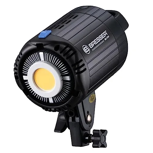 Bresser BR-60S COB LED Studiolampe mit Geschenkbox - Hochwertige 60 Watt LED-Studiolampe, ideal für Fotografie und Videoaufnahmen, inklusive kostenloser Geschenkbox im Wert von 160 EUR.