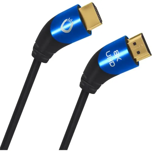 Oehlbach Shape Magic 40 - 8K Ultra High Speed HDMI-Kabel - HiFi-Kabel mit 2.1 Zertifizierung, ideal für enge HDMI Buchsen und bietet atemberaubende 8K Bildqualität bei 50/60 Hz – perfekt für Gaming und Heimkino.